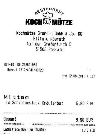 mtga Hffner Kochmtze Restaurant